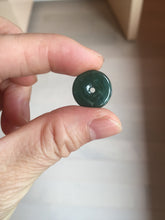 Load image into Gallery viewer, 12-18mm Type A 100% Natural blue light green dark green gray Guatemala Jadeite Jade Safety Guardian Button donuts Pendant group BS142
