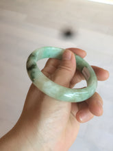 Load image into Gallery viewer, 59.5mm certified Type A 100% Natural sunny green Jadeite bangle AX76-6145
