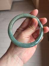 Load image into Gallery viewer, 60.2mm certified type A 100% Natural sunny green brown oily dark green gray black Jadeite jade bangle PH191-6937
