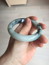 Load image into Gallery viewer, 58.2mm Type A 100% Natural light green/blue/white chubby Jadeite Jade bangle BS130-4037
