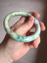 Load image into Gallery viewer, 58mm Certified Type A 100% Natural Sunny Green Brown with Green Floating Flowers Spring on Old Branches (春生旧枝) round cut Jadeite Jade Bangle PC210-6227
