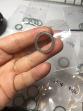Load image into Gallery viewer, Size 2 1/2- 9 3/4 100% natural type A icy watery light green blue gray slim Guatemala jadeite jade band ring group PH234 Add on item

