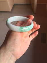 Load image into Gallery viewer, 52.5mm certified type A 100% Natural sunny green/purple oval jadeite jade bangle PF55-0437
