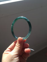 Load image into Gallery viewer, 55.8mm Certified Type A 100% Natural dark green/blue/gray/black Guatemala slim round cut Jadeite bangle PJ100-5624
