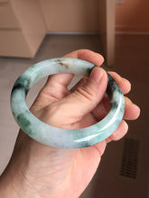Load image into Gallery viewer, 59.6mm certified Type A 100% Natural light green purple Jadeite bangle PJ130-7293
