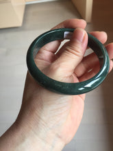 Load image into Gallery viewer, 59mm Certified Type A 100% Natural dark green/blue/gray/black Guatemala Jadeite bangle BS144-6408
