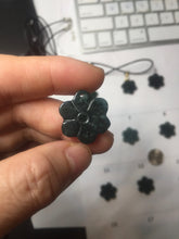 Load image into Gallery viewer, 100% Natural type A blue green gray black Guatemala jadeite Frost Blossom Pendant group AZ193 Add on item
