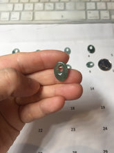 Load image into Gallery viewer, 15mm Type A 100% Natural Icy Watery Light Green Dark Green Gray Guatemala Jadeite Jade Oval Safety Guardian Pendant PE112
