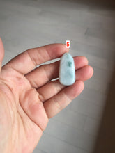 Load image into Gallery viewer, 100% Natural type green white with green flying flowers Jadeite Jade safe and sound pendant group PC28
