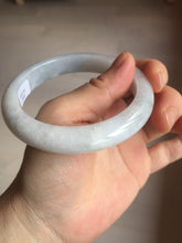 Load image into Gallery viewer, 59.8mm Certificated Type A 100% Natural White purple gray Jadeite Jade bangle AA116-8440
