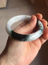 Load image into Gallery viewer, 55.5mm Certified Type A 100% Natural dark green/white/purple Jadeite Jade bangle PF26-(3426)
