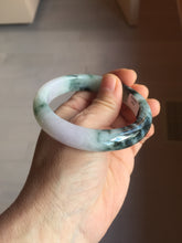 Load image into Gallery viewer, 56.2mm certified 100% natural type A dark green/purple/white jadeite jade bangle PF18-3423
