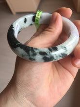 Load image into Gallery viewer, 57.8mm certified  100% natural light green/purple jadeite jade bangle F110-6206
