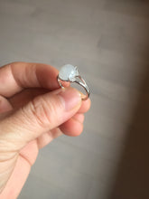 Load image into Gallery viewer, 100% natural type A icy watery green dark green four-prong jadeite jade ring group AA92
