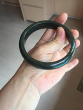 Load image into Gallery viewer, 64.6mm certified 100% Natural dark green/black meteorite Stellar Night sky nephrite bangle HN165-5034
