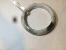 Load image into Gallery viewer, 55.8mm Certificated Type A 100% Natural White purple with green floating flowers Jadeite Jade bangle G110-9502
