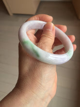 Load image into Gallery viewer, 59.5mm certified 100% natural Type A sunny green/purple white jadeite jade bangle PC197-1217
