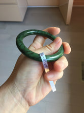 Load image into Gallery viewer, 54.9mm certified 100% Natural dark green/black nephrite (碧玉)  bangle HT168-9-3914
