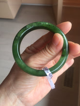 Load image into Gallery viewer, 51mm certified 100% Natural dark green/black nephrite (碧玉) bangle HN123-0138
