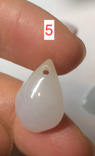 Load image into Gallery viewer, 100% natural type A jadeite jade icy watery Willow leaf/petal/peach pendant group AC79

