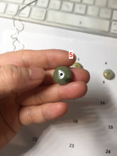 Load image into Gallery viewer, 14mm Type A 100% Natural light green yellow white Abacus-Bead Peace and Safety Guardian Donuts Buckle jadeite Pendant group PH117-1
