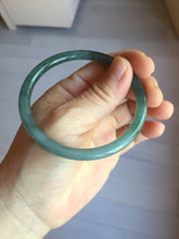 Load image into Gallery viewer, 57.5mm Type A 100% Natural dark green/blue/gray Guatemala slim round cut Jadeite bangle PJ27-4304
