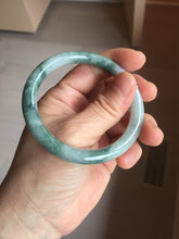 Load image into Gallery viewer, 54.6mm Certified Type A 100% Natural green purple round cut jadeite Jade bangle PJ39-0280
