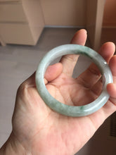 Load image into Gallery viewer, 59.2mm certified Type A 100% Natural light green gray Jadeite Jade bangle PB289-3359
