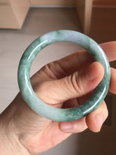 Load image into Gallery viewer, 52.5mm Certified Type A 100% Natural green purple round cut jadeite Jade bangle PJ37-0284
