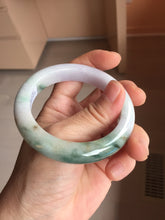 Load image into Gallery viewer, 53.7mm Certified 100% natural Type A Green &amp; Light Purple jadeite jade bangle PH243-0178
