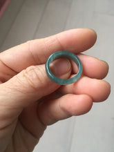 Load image into Gallery viewer, 16.3mm size 5 3/4 100% natural type A icy watery green/blue Guatemala jadeite jade band ring group PA221
