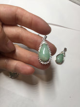 Load image into Gallery viewer, 100% natural type A sunny green jadeite jade water drop pendant necklace group PA111
