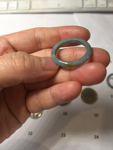Load image into Gallery viewer, 20.2mm size 10 1/2 100% natural type A icy watery green/blue Guatemala jadeite jade band ring group PJ35
