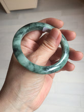 Load image into Gallery viewer, 50mm certified 100% natural Type A light green/gray/purple jadeite jade bangle BS114-6639
