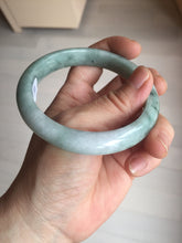 Load image into Gallery viewer, 59.2mm certified Type A 100% Natural dark green gray light purple Jadeite Jade bangle PJ87-6652
