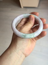 Load image into Gallery viewer, 60mm certified Type A 100% Natural light green purple Jadeite Jade bangle PC97-8466
