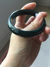 Load image into Gallery viewer, 55.6mm Certified Type A 100% Natural dark green/blue/gray/black Guatemala Jadeite bangle PJ138-1474
