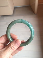 Load image into Gallery viewer, 54.3mm Certified 100% natural Type A oily dark green/blue/brown/gray (老油青) jadeite jade bangle PH189-6938
