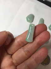 Load image into Gallery viewer, 100% Natural type A icy watery sunny green jadeite Jade bamboo/blessing melon pendant BM56
