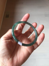 Load image into Gallery viewer, 58.2mm Certified Type A 100% Natural dark green/blue/gray Guatemala slim round cut Jadeite bangle PD181-2479
