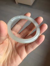 Load image into Gallery viewer, 50.8mm Certified 100% Natural icy white gray with flying snow nephrite jade bangle HN46-9154
