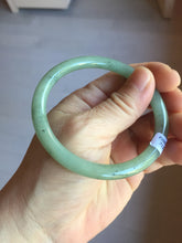 Load image into Gallery viewer, 57mm Certified Type A 100% Natural Oily Dark Green Gray Black(油青) round cut Jadeite Jade Bangle PE109-7139
