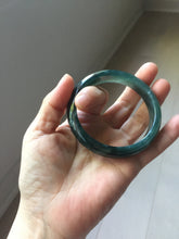 Load image into Gallery viewer, 57mm Certified Type A 100% Natural dark green/blue/gray/black Guatemala Jadeite bangle PJ137-1485
