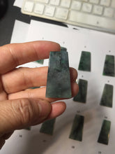 Load image into Gallery viewer, 100% Natural Type A Sunny Green Dark Green Black Gray Misty Mountain Forest Jadeite Jade Safe and Sound Pendant Group BS121
