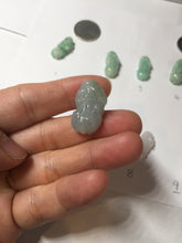 Load image into Gallery viewer, 100% natural type A icy watery jadeite jade sunny green/white/purple/yellow 3D PiXiu (貔貅) pendant necklace PC29
