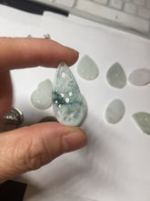 Load image into Gallery viewer, 100% Natural type A light green purple white openwork jadeite pendant BP183
