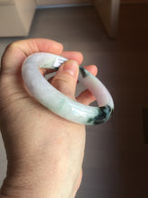 Load image into Gallery viewer, 56mm certified 100% natural type A sunny green/dark green/purple/white jadeite jade bangle PF19-3425
