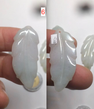 Load image into Gallery viewer, Type A 100% Natural green/yellow/purple Jadeite Jade leaf pendant group m100
