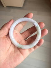 Load image into Gallery viewer, 54.3mm Certified Type A 100% Natural light green purple round cut jadeite Jade bangle E138-4942

