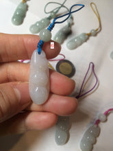 Load image into Gallery viewer, Type A 100% Natural white/green/purple Four Seasons Fortune Beans jadeite jade hanger group BF39
